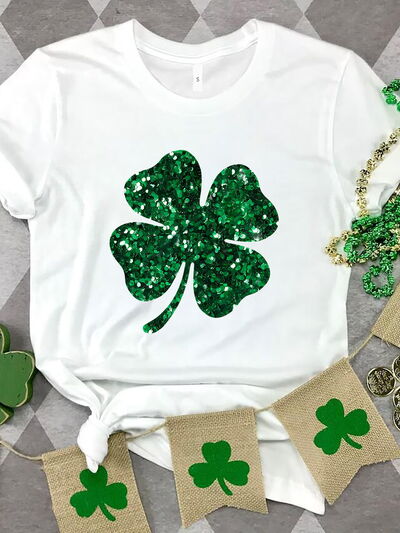 Sequin Lucky Clover Long Sleeve Sweatshirt main image 0