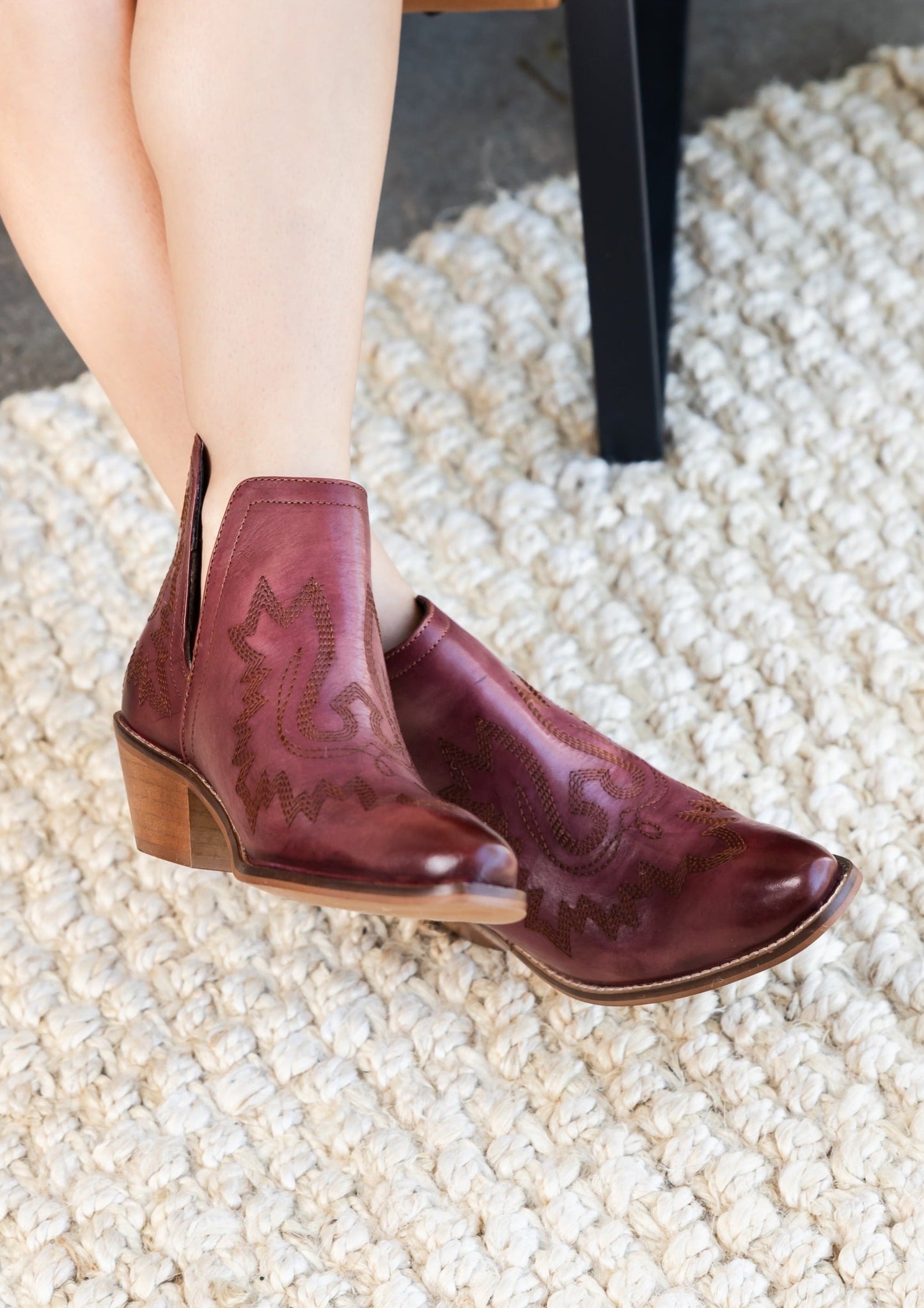 Kickin' Booties in Burgundy